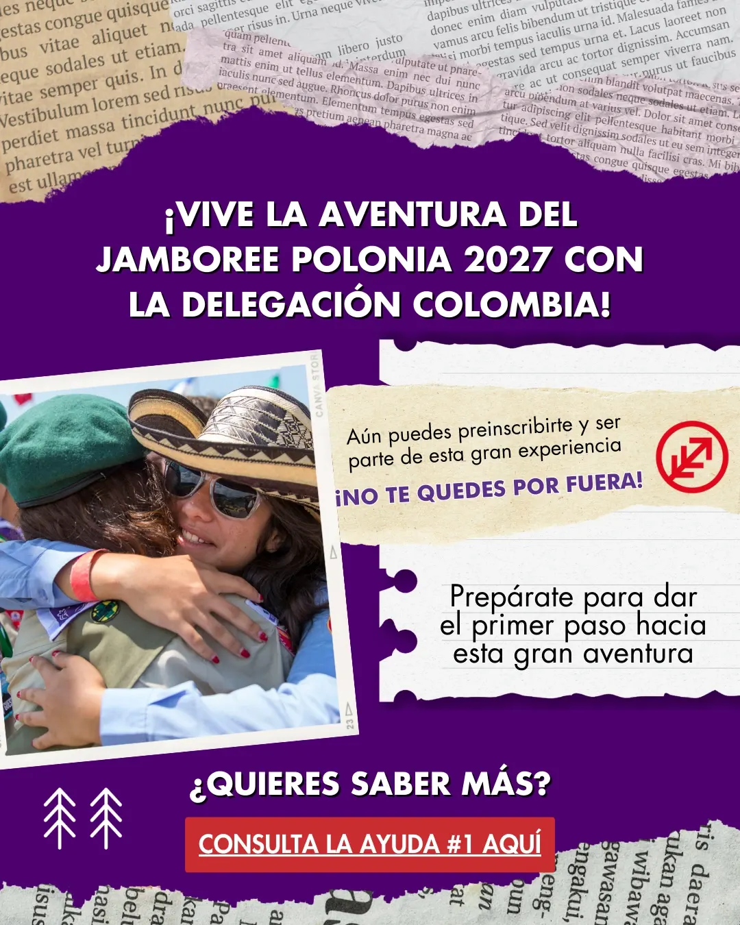 Banner Jamboree Polonia - Scouts de Colombia