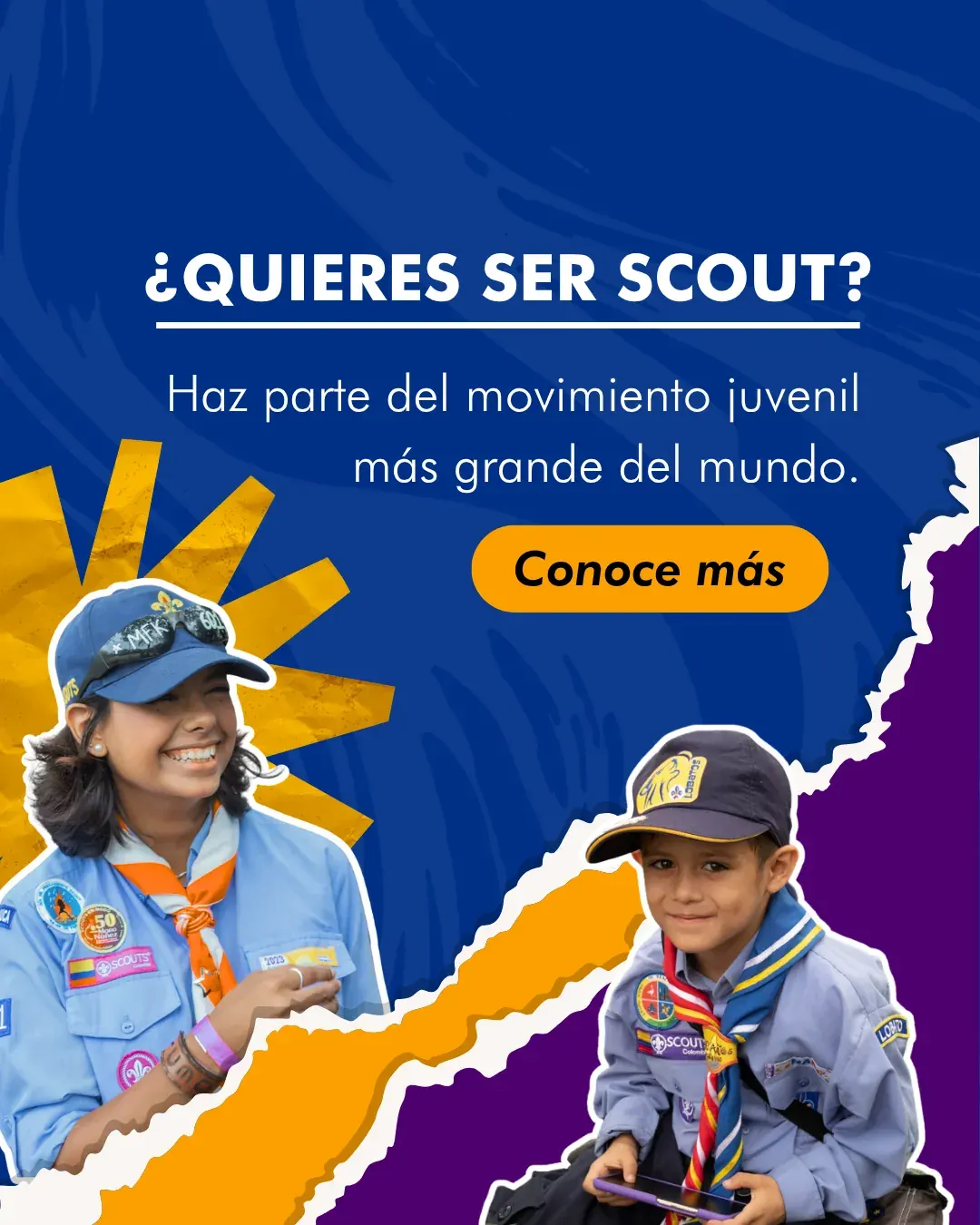 Banner ¿Quieres ser Scout? - Scouts Colombia