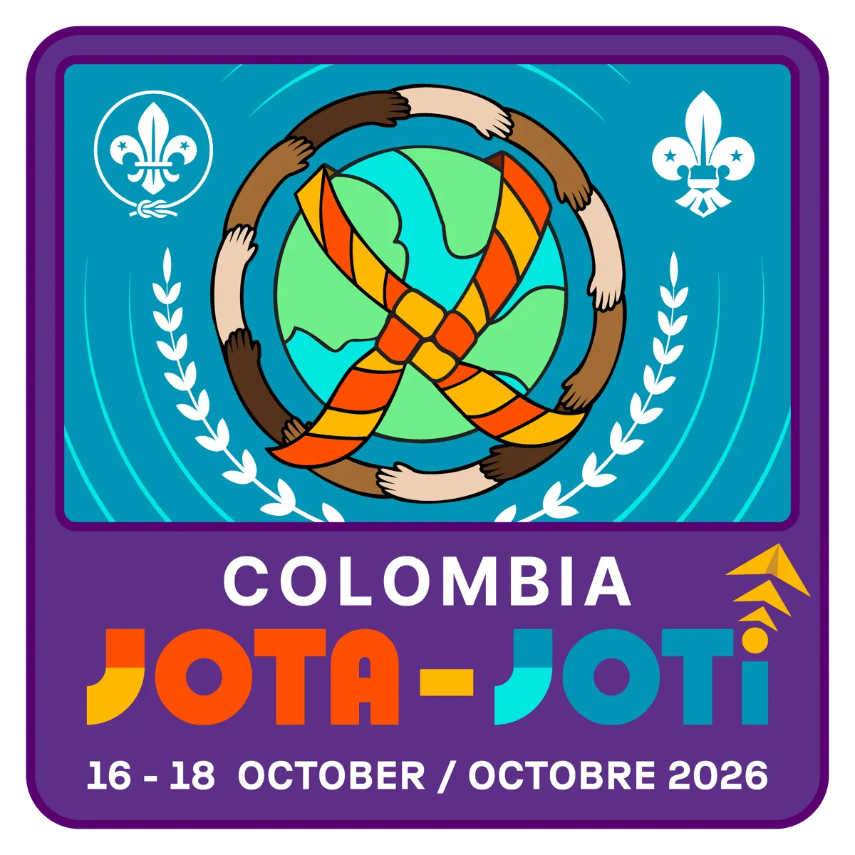 Insignia JOTA-JOTI 2026 Colombia